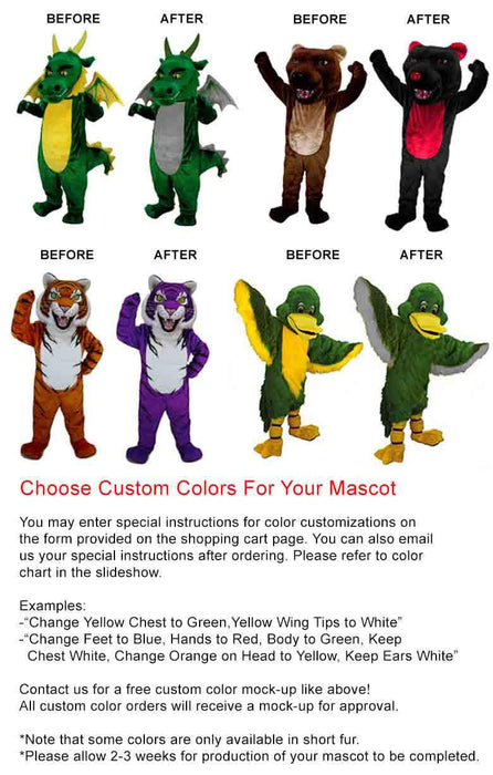 Horned Dragon Mascot Costume