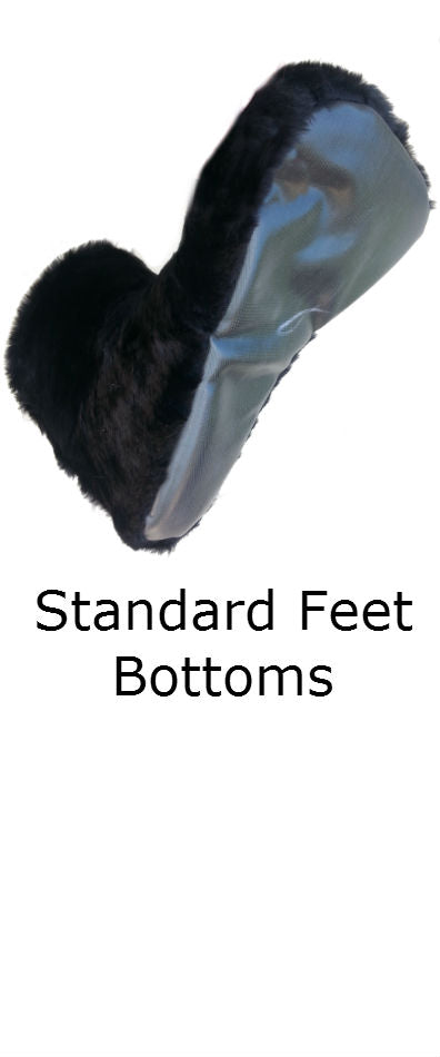 standard feet without the rubber soles.