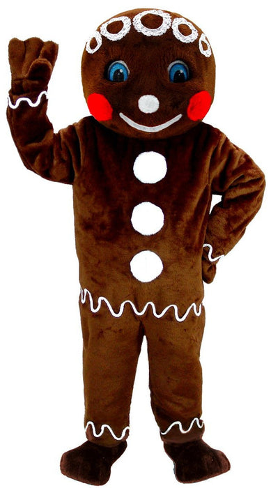 Mr. Gingerbread Cookie Mascot Costume T0267 for Christmas and holiday events, professional quality with customizable colors