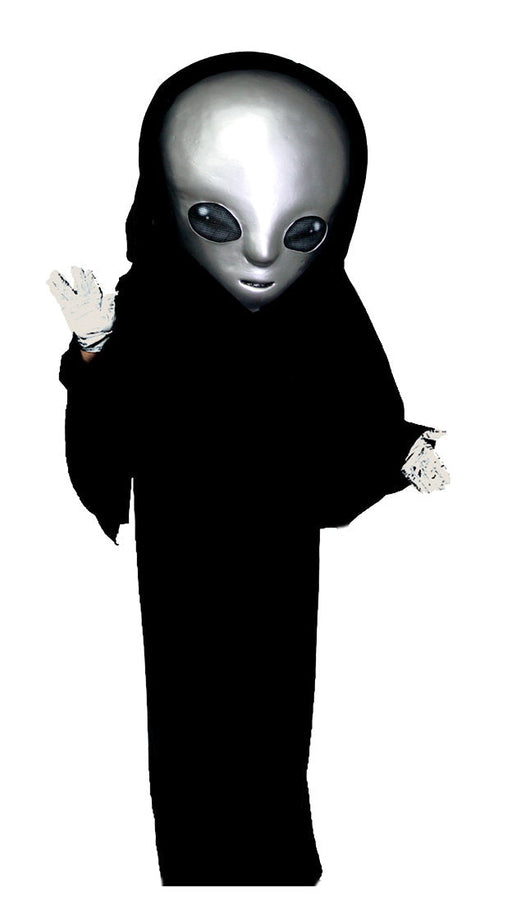 Grey Alien Mascot Costume T0276 for events, lightweight and durable Thermo-lite material, professional quality with customizable colors.