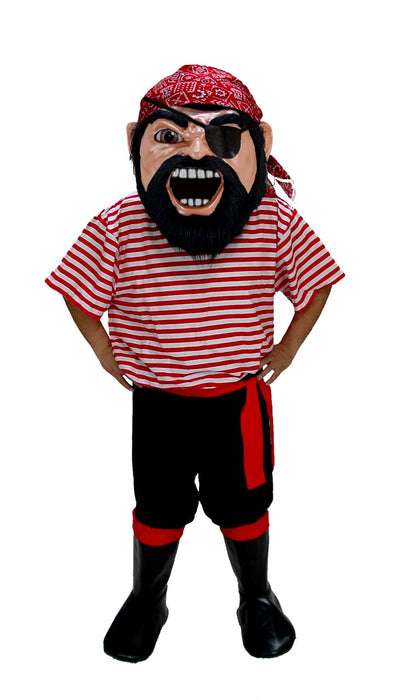 Col. Keel Haul Pirate Mascot Costume T0297, professional quality with customizable colors.