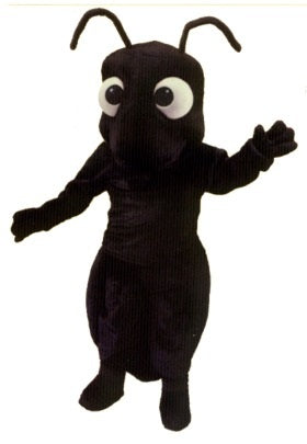 Black Ant Mascot Insect Costume T0307 for events, professional quality with customizable colors.