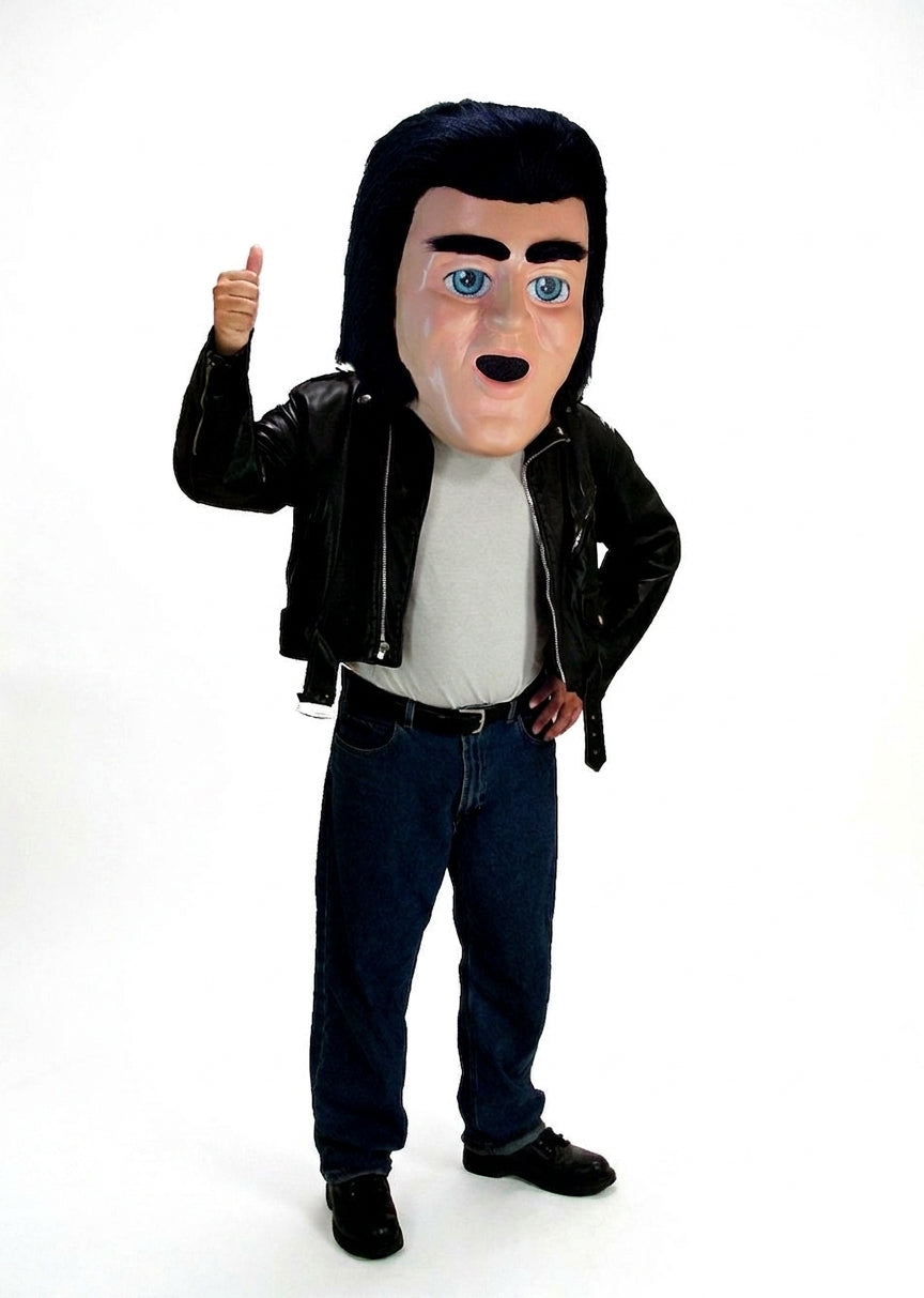 Cool 50's Greaser Mascot Head Costume (Thermolite) - professional mascot costume from The Mascot Store