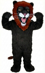African Lion Mascot - Long fur / Black mascot costume
