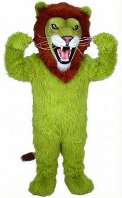 African Lion Mascot - Long fur / Lime mascot costume