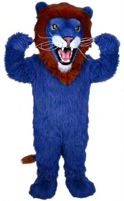 African Lion Mascot - Long fur / Royal Blue mascot costume