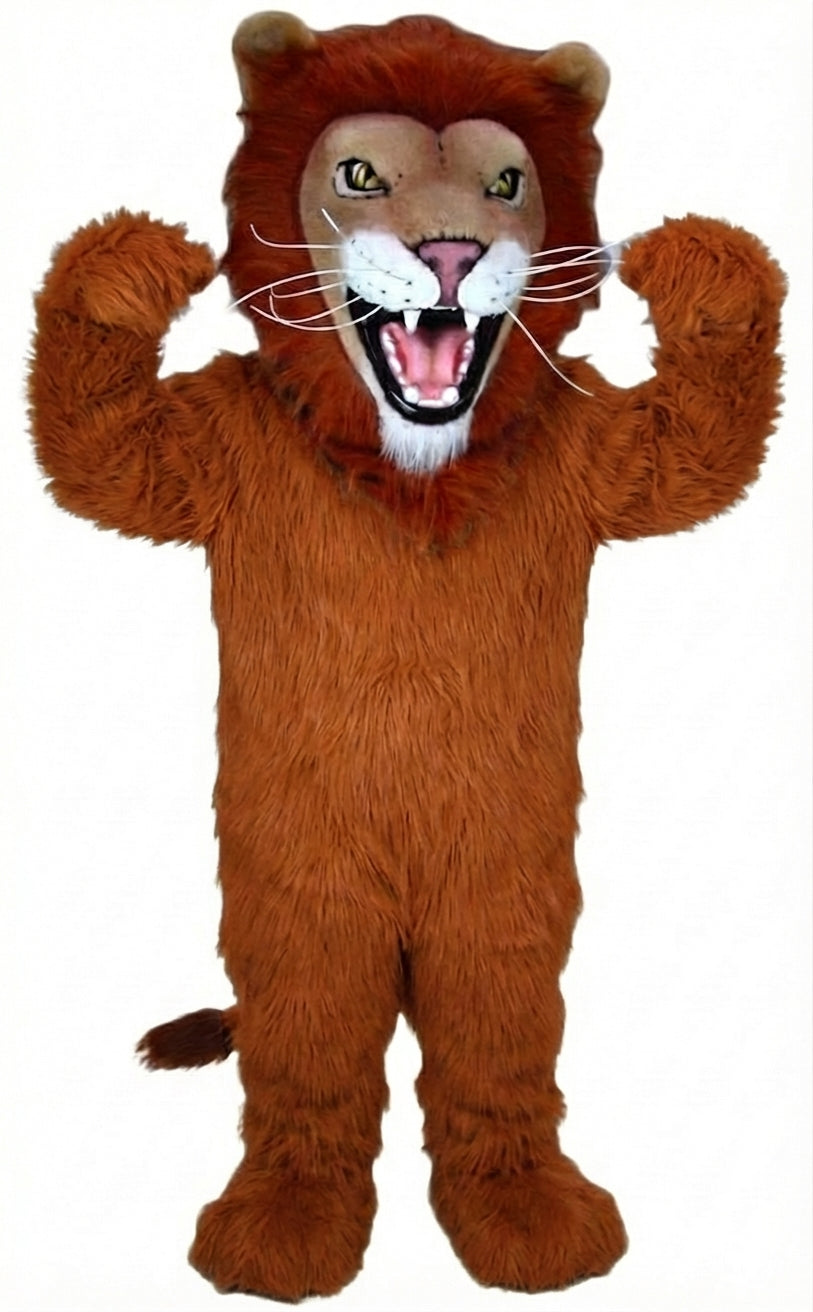 African Lion Mascot - Long fur / Rust mascot costume