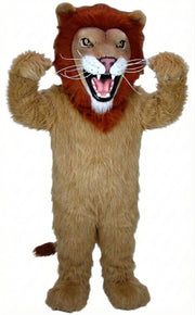 African Lion Mascot - Long fur / Tan mascot costume