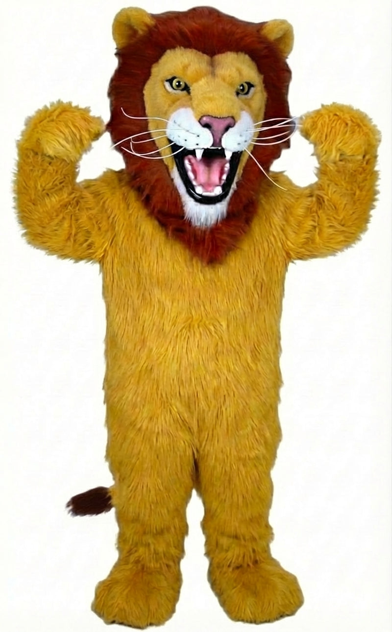 African Lion Mascot - Long fur / Yellow mascot costume