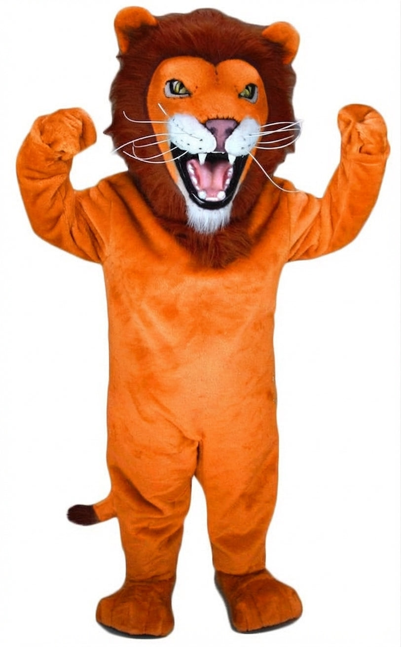 African Lion Mascot - Short fur / Bright Orange mascot costume