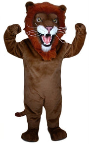 African Lion Mascot - Short fur / Chocolate Brown mascot costume