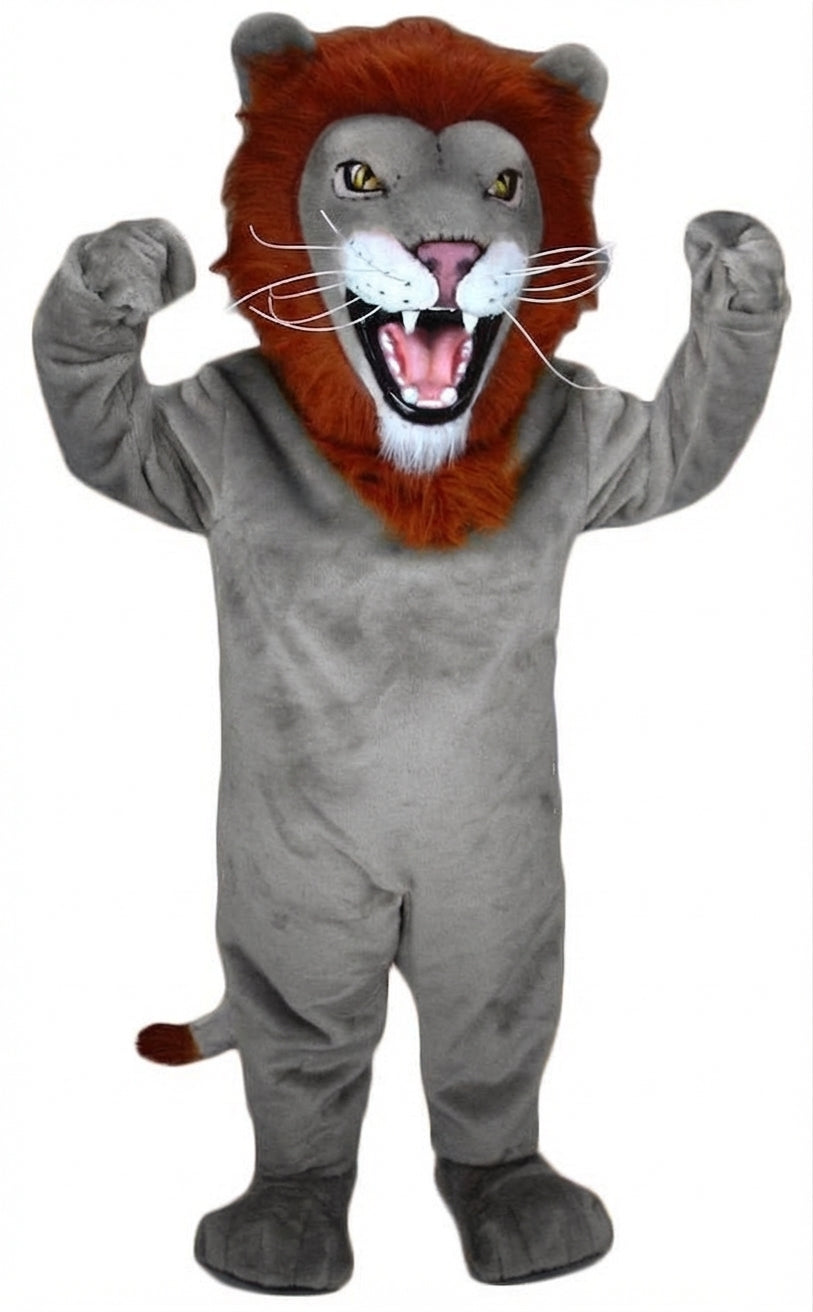 African Lion Mascot - Short fur / Grey mascot costume