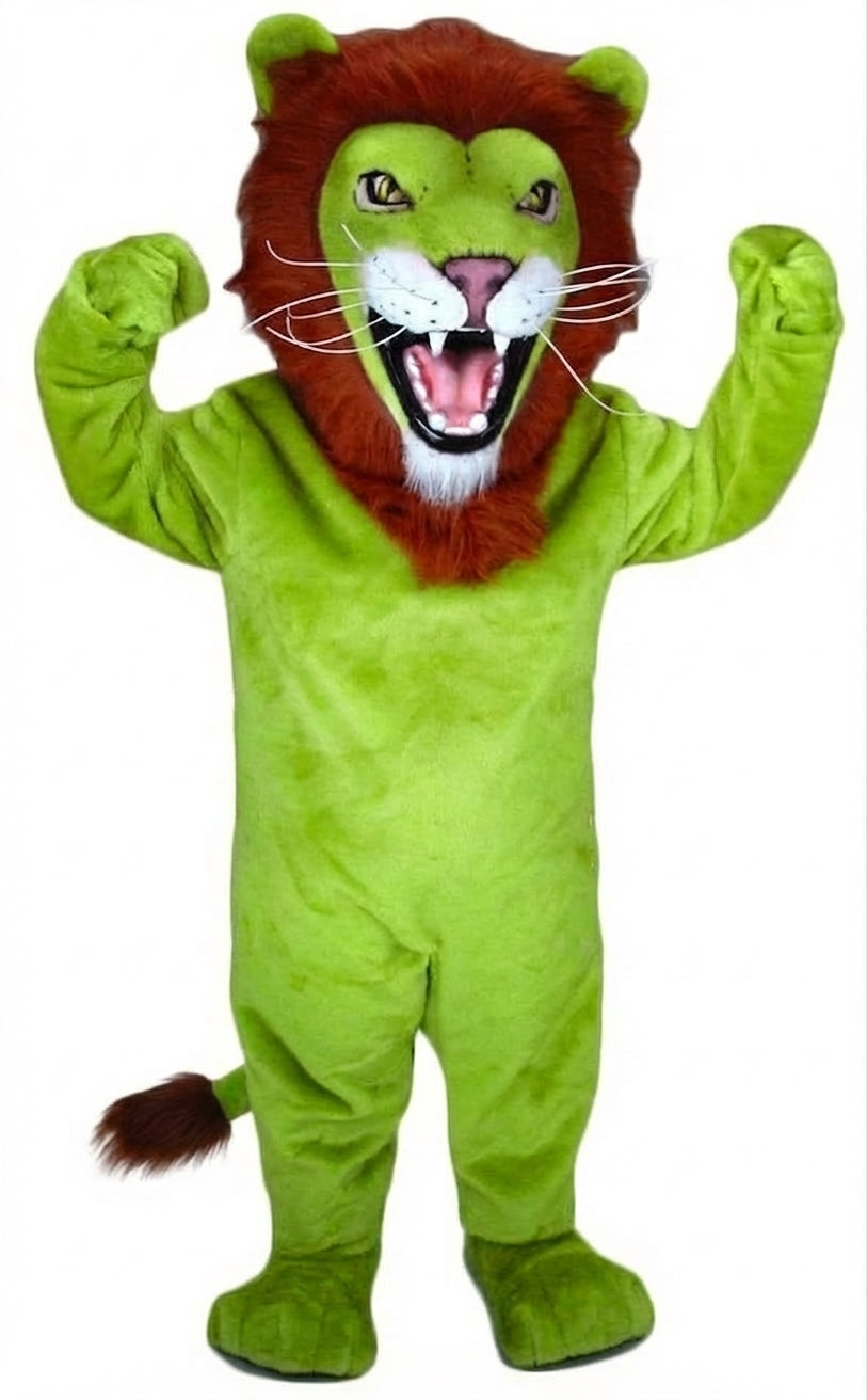 African Lion Mascot - Short fur / Lime mascot costume