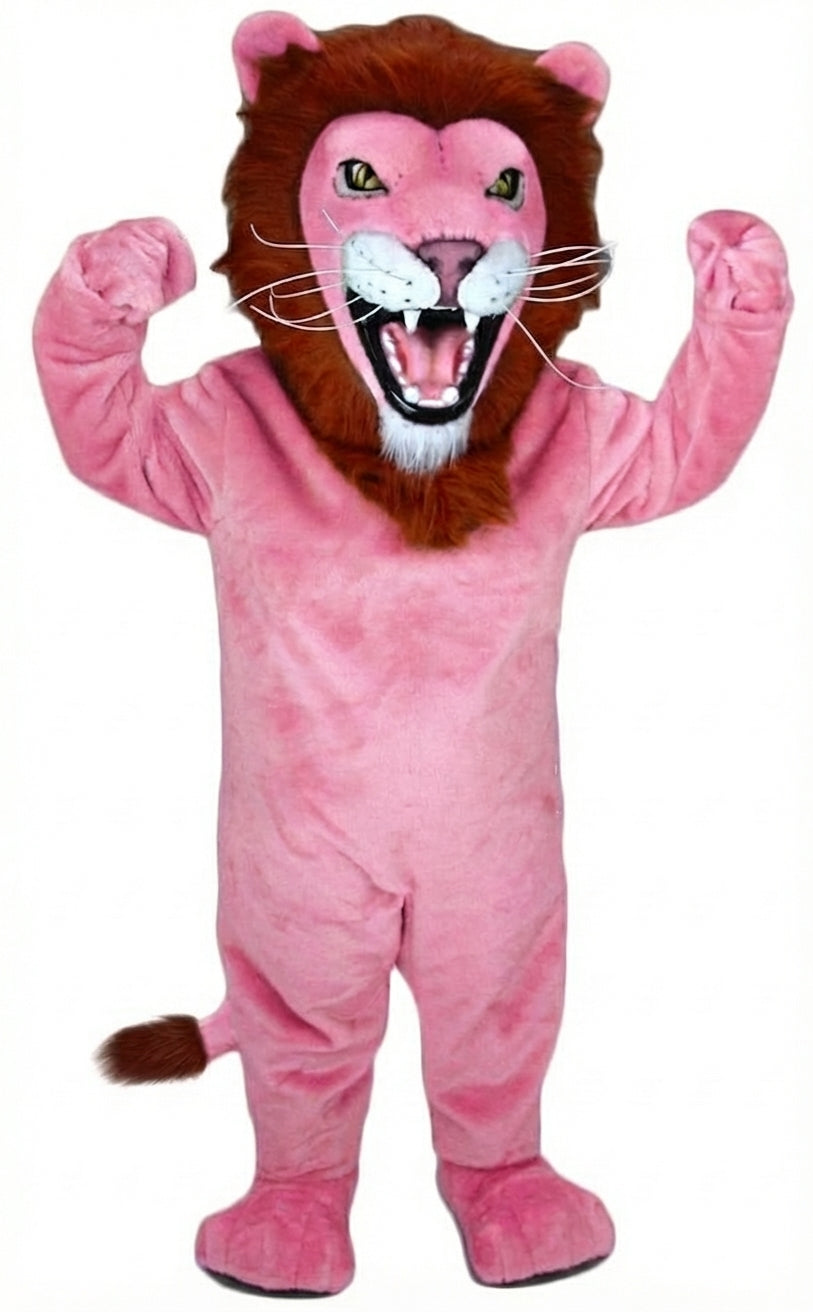 African Lion Mascot - Short fur / Pink mascot costume