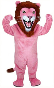 African Lion Mascot - Short fur / Pink mascot costume