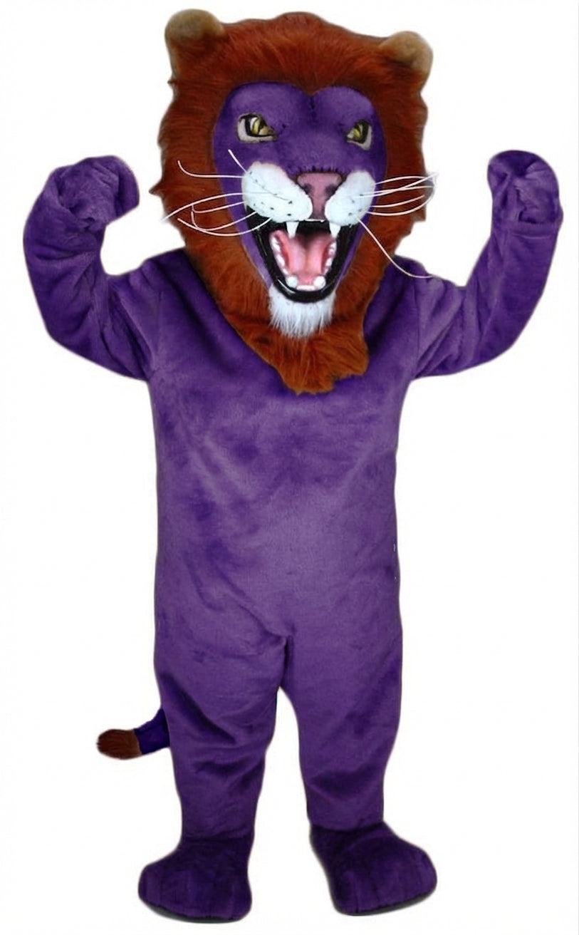 African Lion Mascot - Short fur / Purple mascot costume