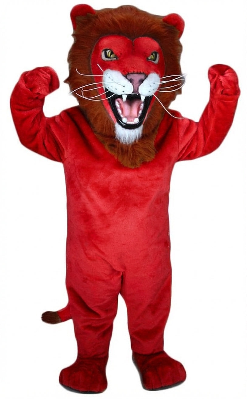 African Lion Mascot - Short fur / Red mascot costume