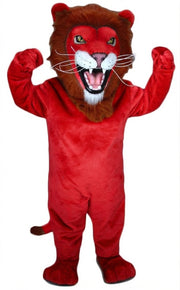 African Lion Mascot - Short fur / Red mascot costume