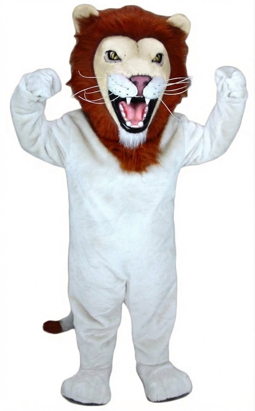African Lion Mascot - Short fur / White mascot costume