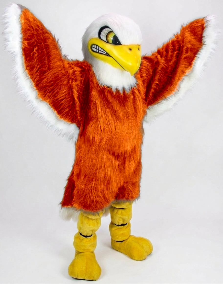 Bald Eagle Mascot - Long fur / Bright Orange mascot costume