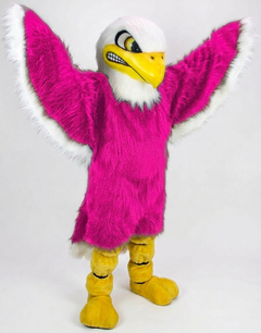 Bald Eagle Mascot - Long fur / Bright Pink mascot costume