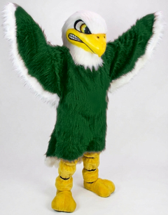 Bald Eagle Mascot - Long fur / Green mascot costume