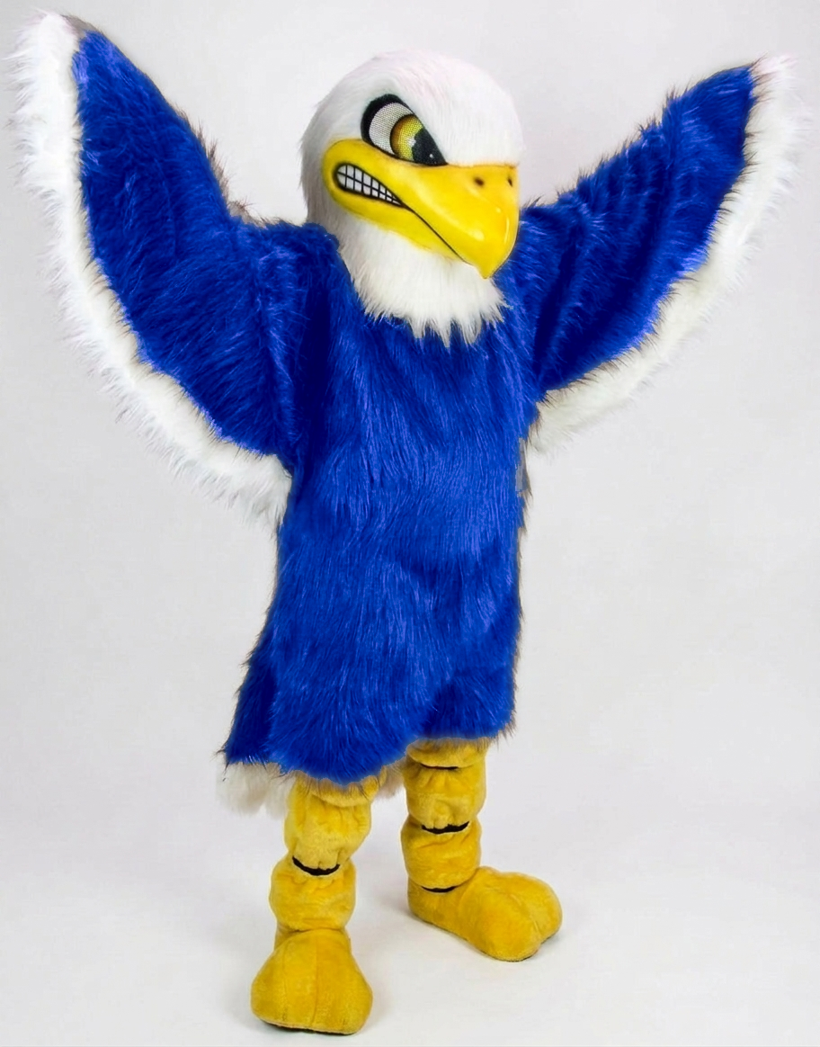Bald Eagle Mascot - Long fur / Royal Blue mascot costume