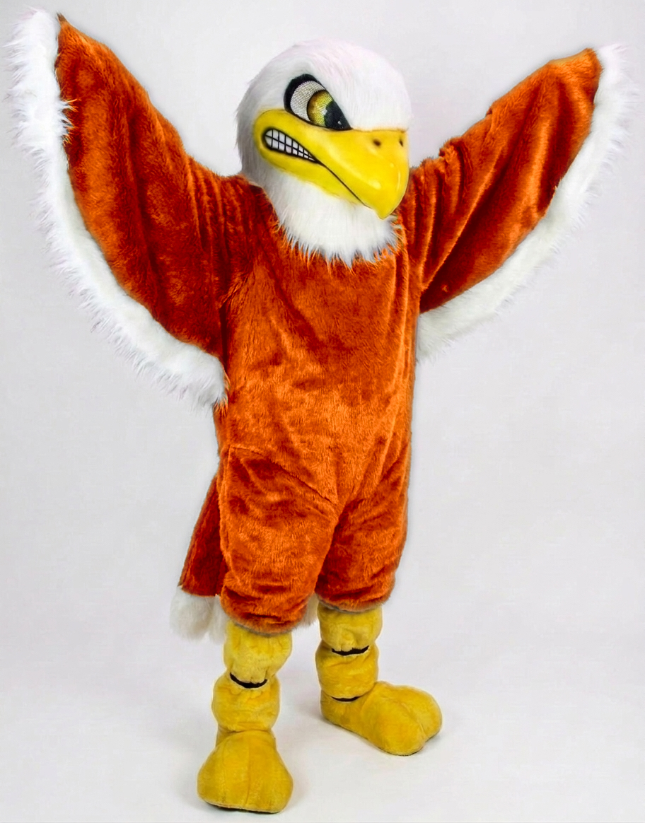 Bald Eagle Mascot - Short fur / Bright Orange mascot costume