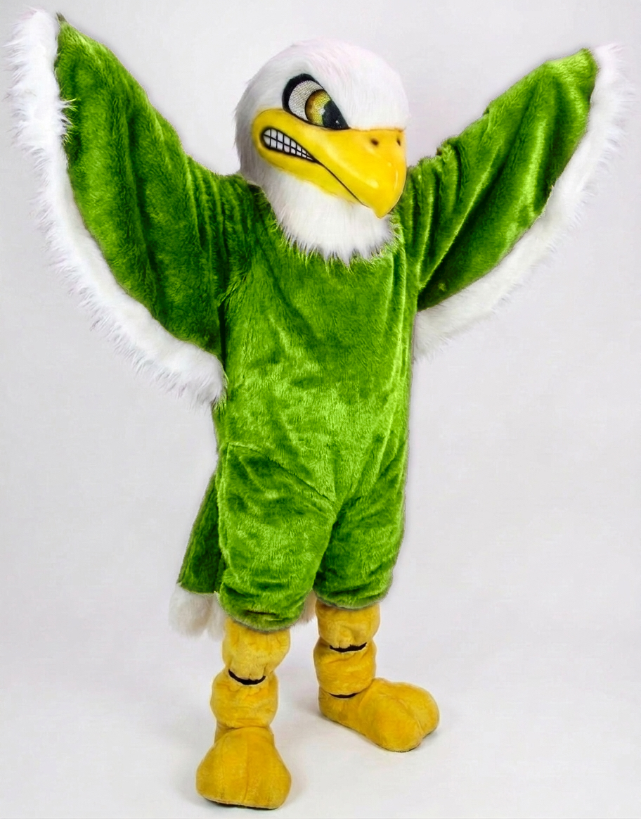 Bald Eagle Mascot - Short fur / Lime mascot costume