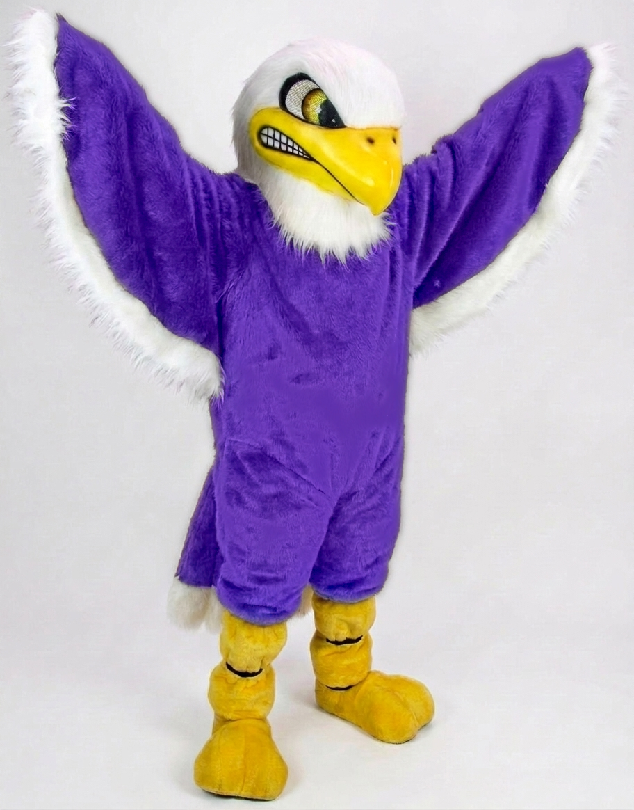 Bald Eagle Mascot - Short fur / Purple mascot costume