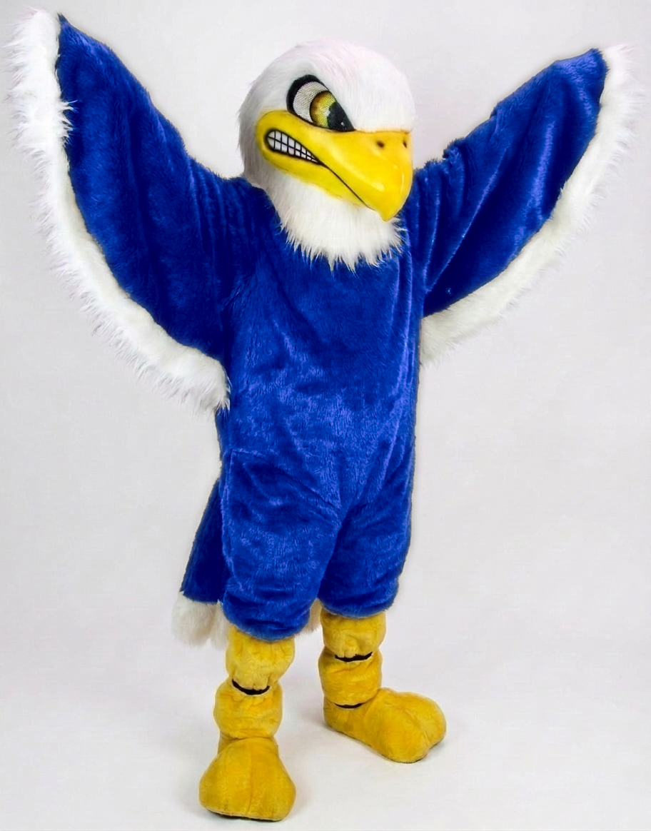Bald Eagle Mascot - Short fur / Royal blue mascot costume