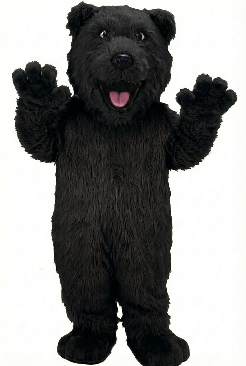 Bear Mascot - Long fur / Black mascot costume
