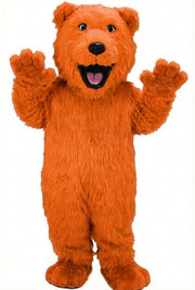 Bear Mascot - Long fur / Bright Orange mascot costume