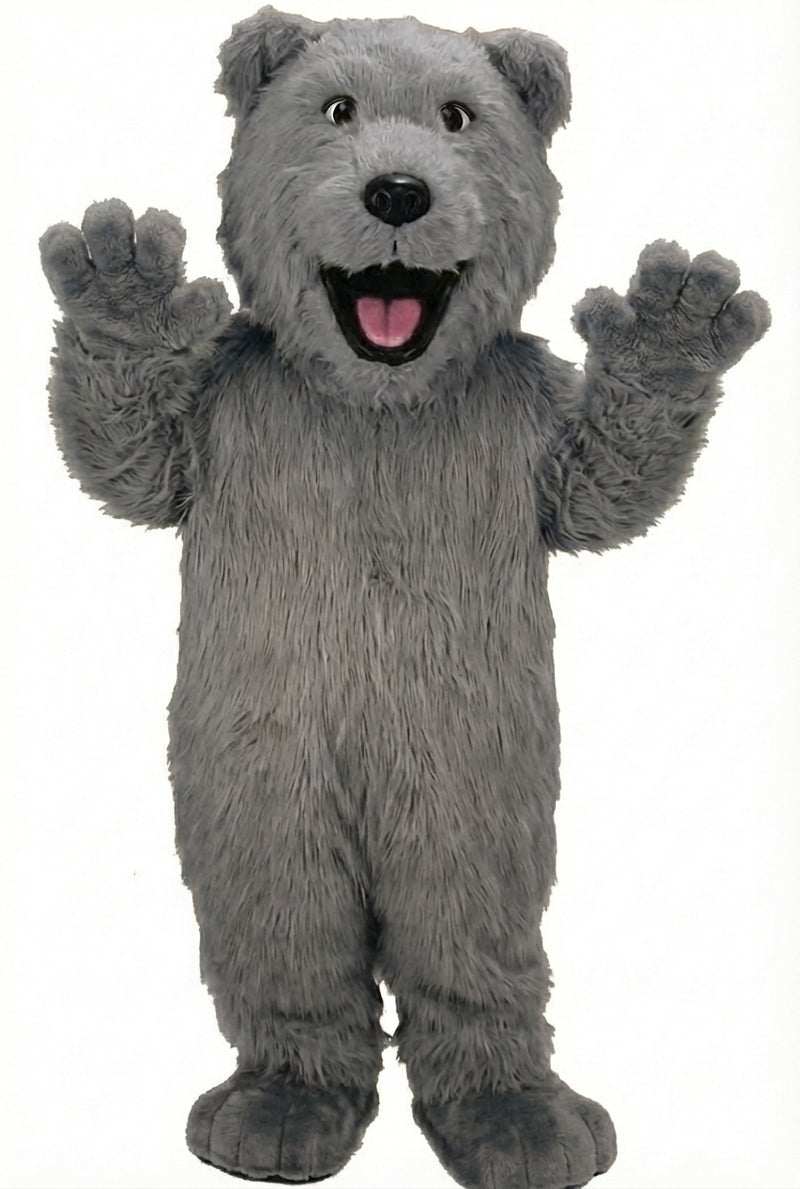 Bear Mascot - Long fur / Grey mascot costume