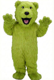 Bear Mascot - Long fur / Lime mascot costume