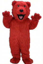 Bear Mascot - Long fur / Red mascot costume