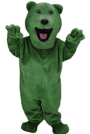 Bear Mascot - Short fur / Green mascot costume