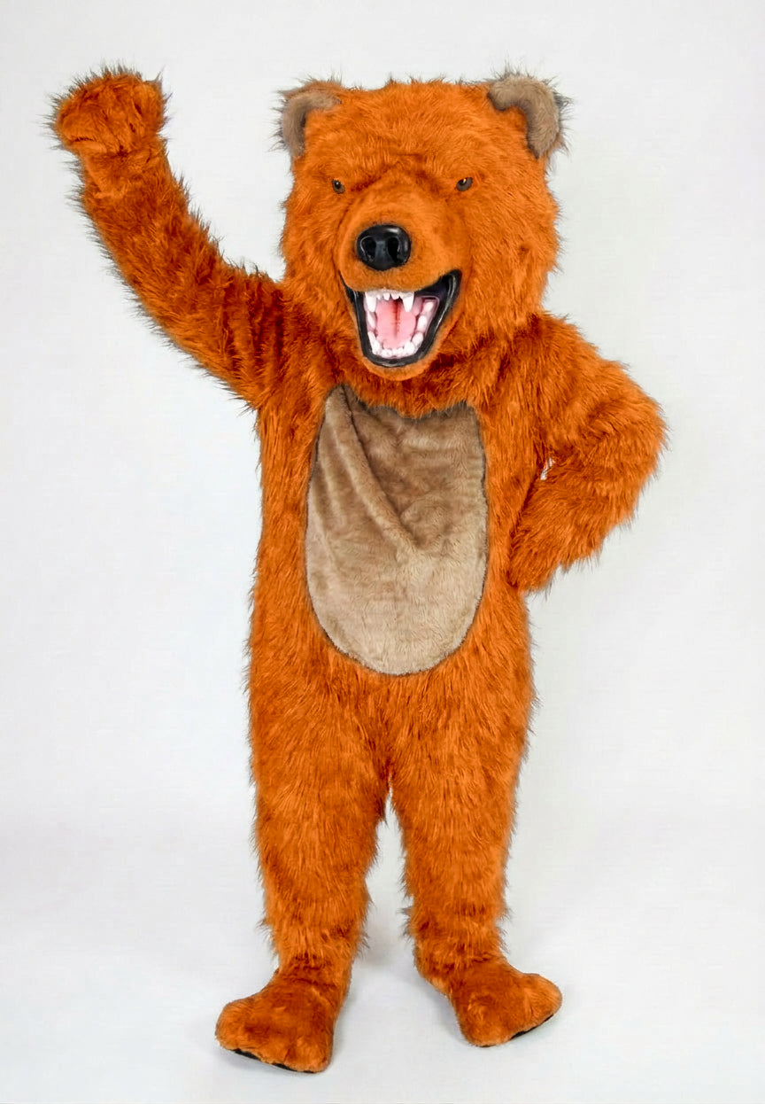 Bearcat Mascot (Polyfoam) - long fur Bright Orange