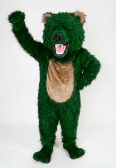 Bearcat Mascot (Polyfoam) - long fur Green
