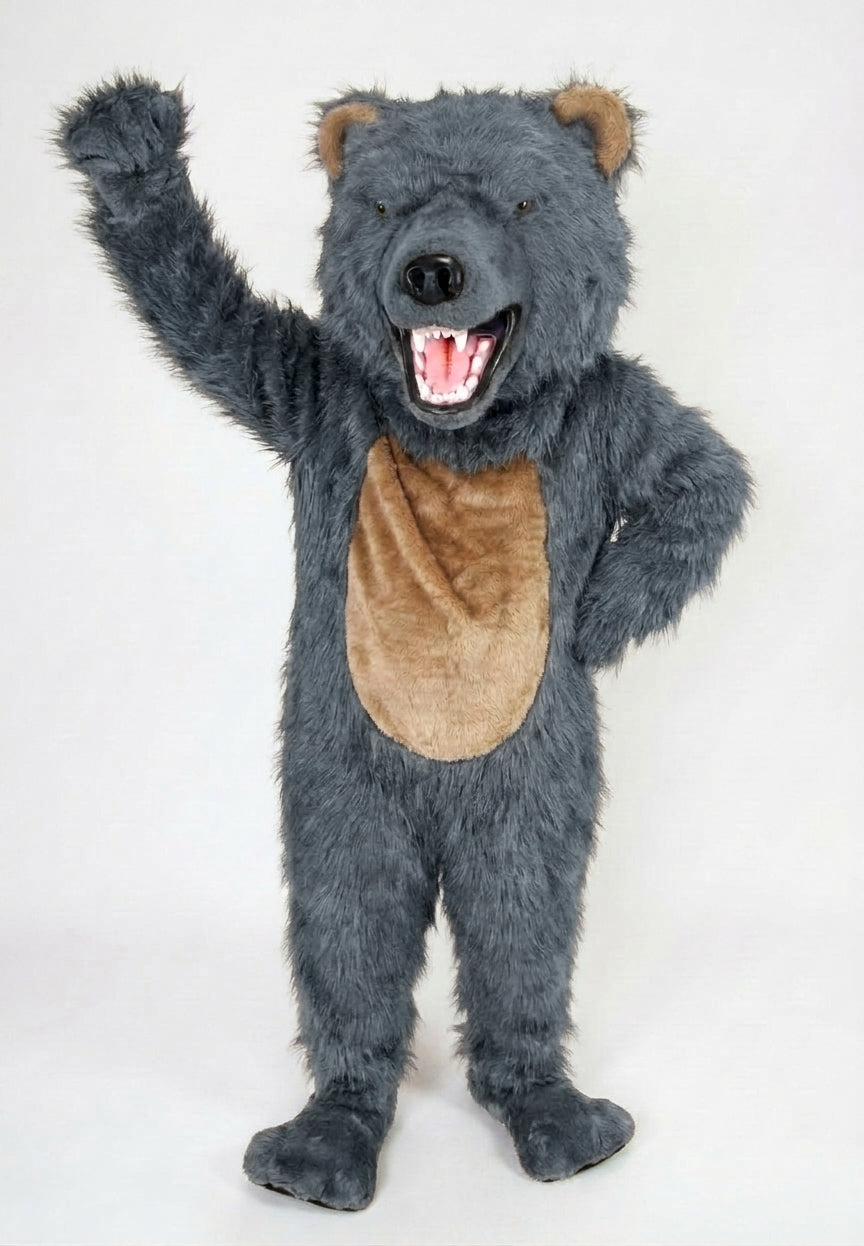 Bearcat Mascot (Polyfoam) - long fur Grey