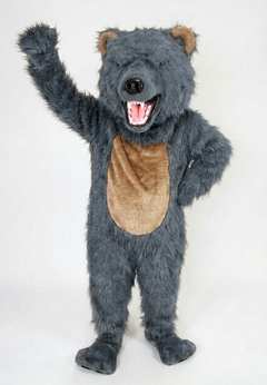 Bearcat Mascot (Polyfoam) - long fur Grey