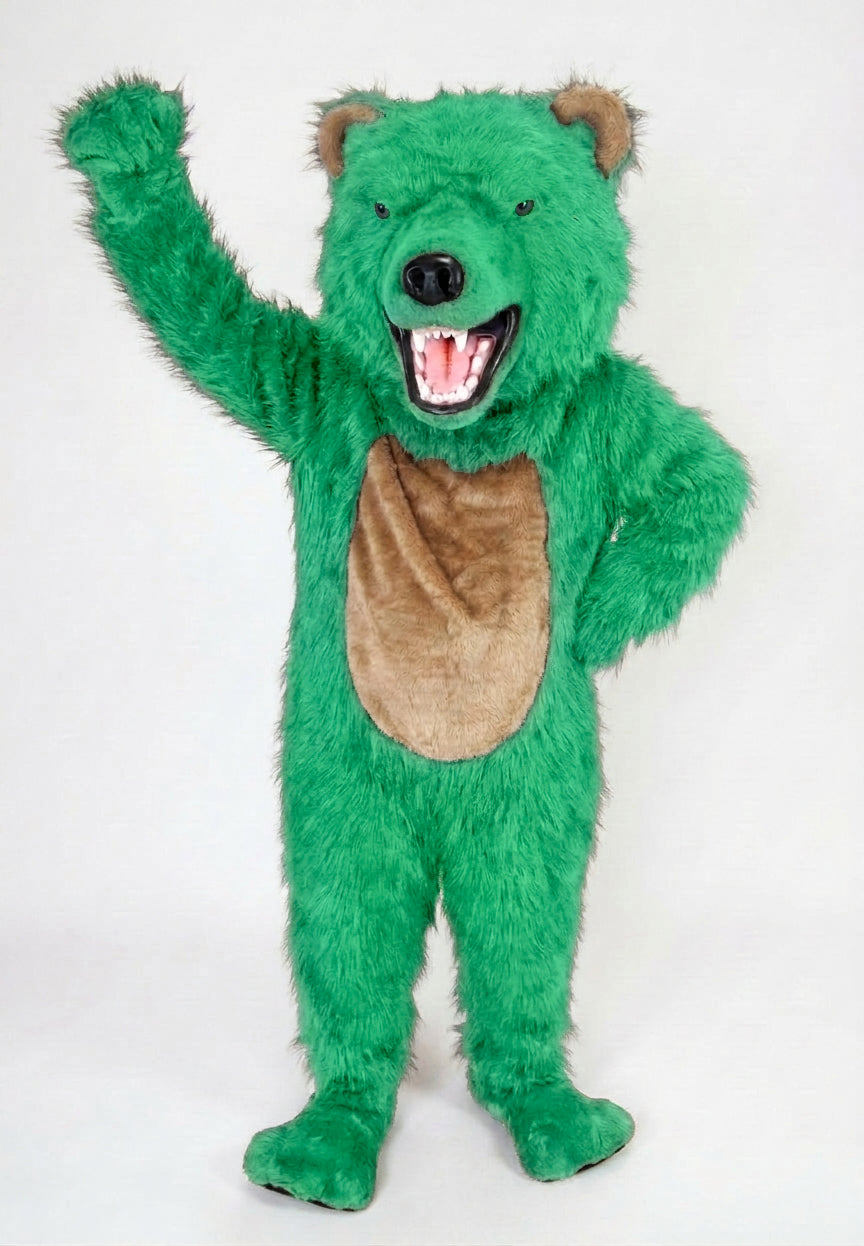 Bearcat Mascot (Polyfoam) - long fur Lime