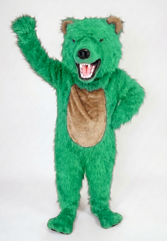 Bearcat Mascot (Polyfoam) - long fur Lime