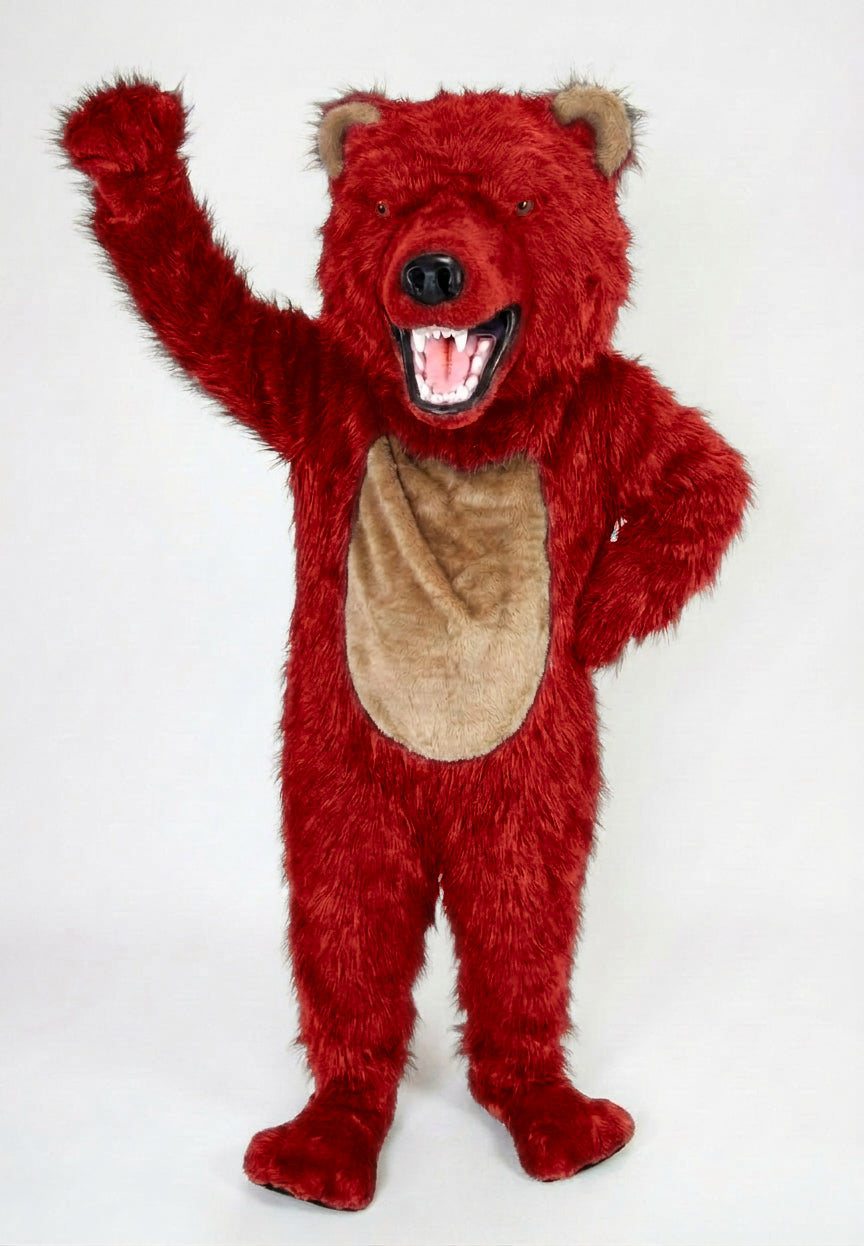 Bearcat Mascot (Polyfoam) - long fur Red