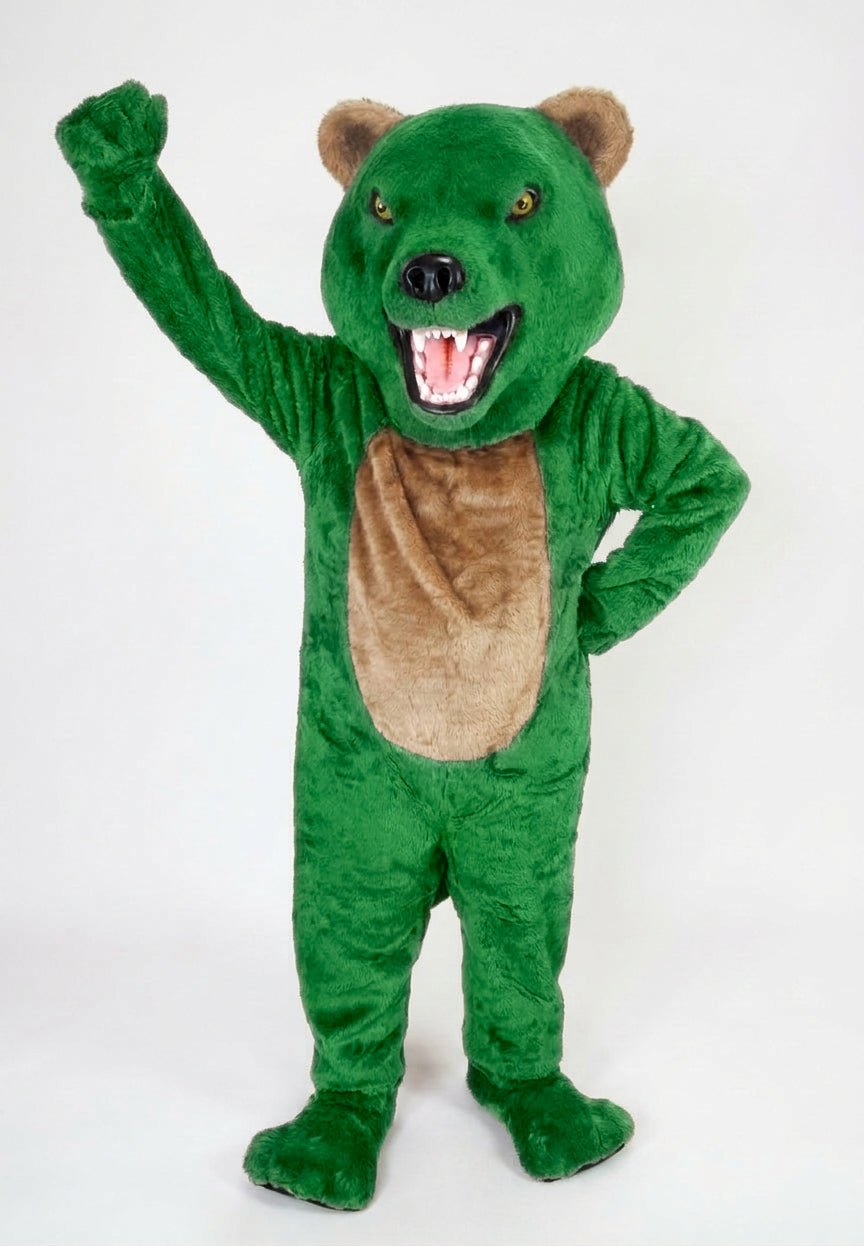 Bearcat Mascot (Polyfoam) - short fur Green