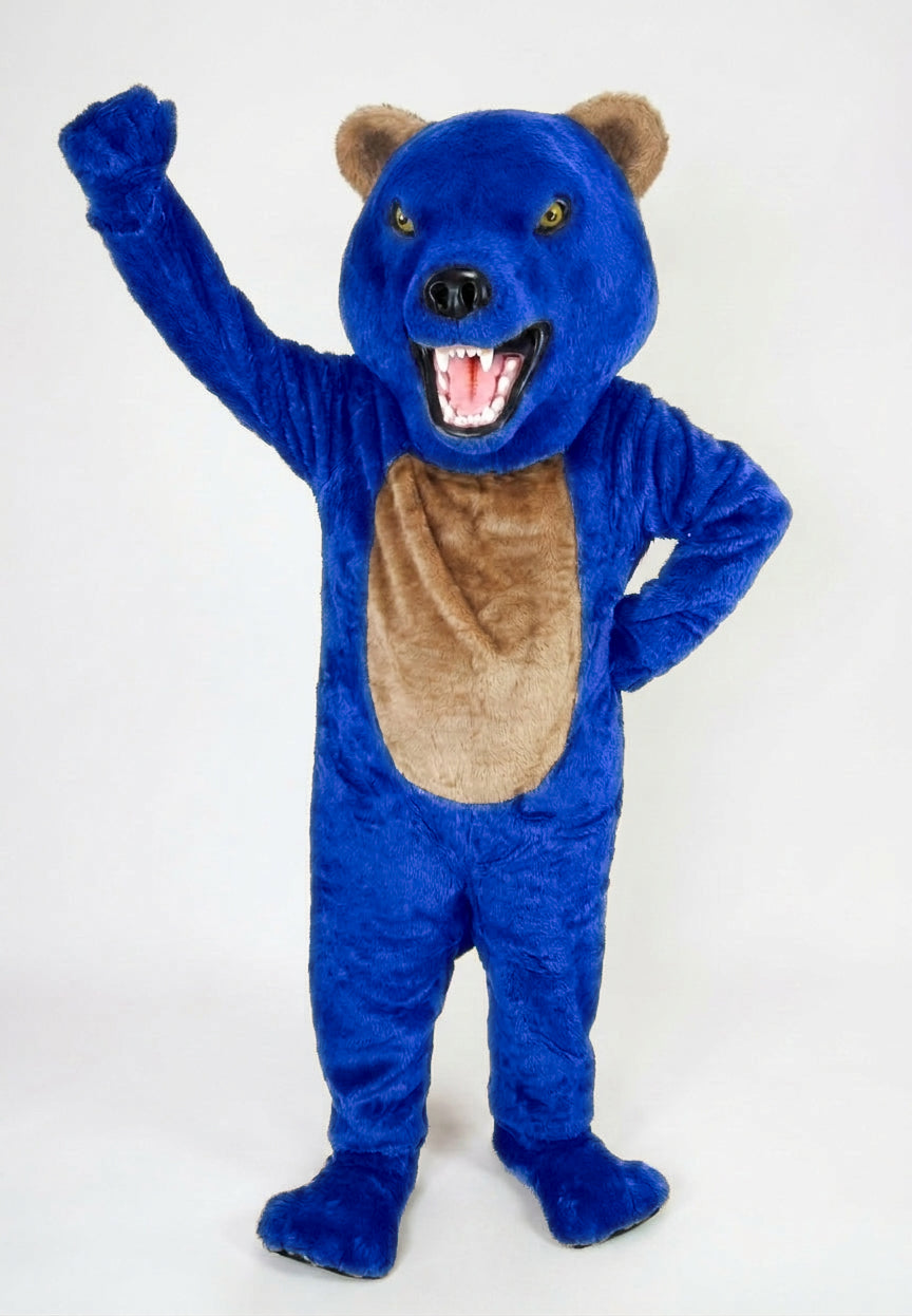Bearcat Mascot (Polyfoam) - short fur Royal Blue