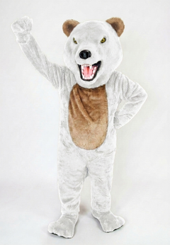 Bearcat Mascot (Polyfoam) - short fur White