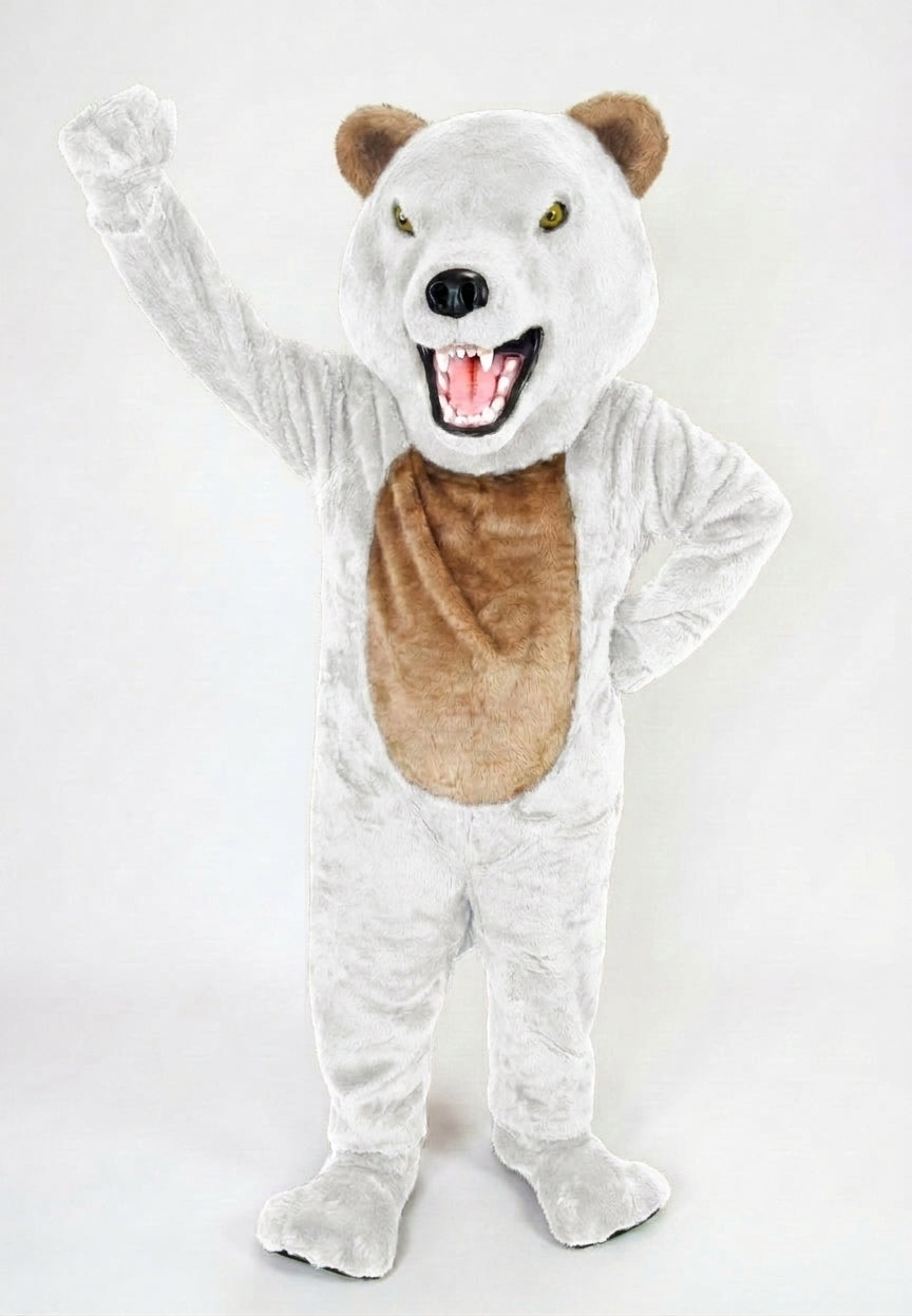 Bearcat Mascot (Polyfoam) - short fur White
