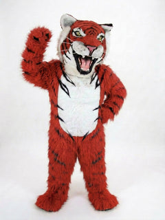Bengal Tiger Mascot (Polyfoam) - Long fur / Red mascot costume