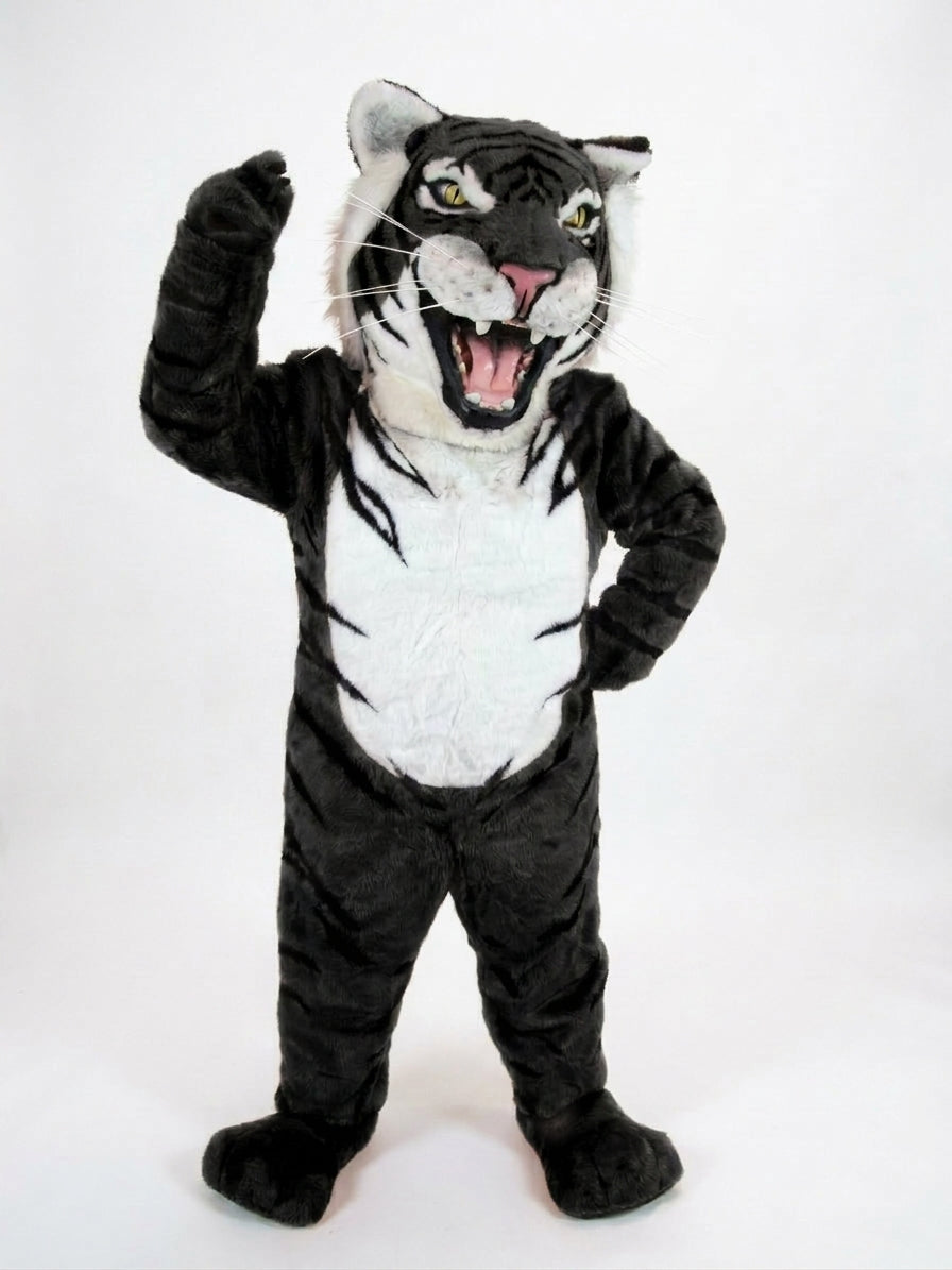 Bengal Tiger Mascot (Polyfoam) - Short fur / Black mascot costume